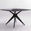 Table de salle à manger à piédestal carré 45,2 po avec base en métal-1389665900