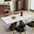 9-Piece 110.23" W Extendable Sintered Stone Dining Set-293607985-297633136