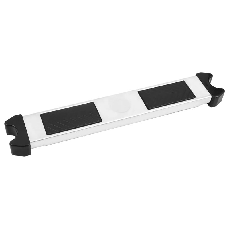 Escabeau de piscine en acier inoxydable 304 argent et noir Vidaxl