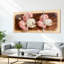 Rose et blanc, hortensia sur toile de bois rustique, impression sur toile, ensemble floral (ensemble de 3)-413886754