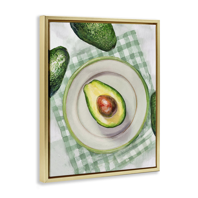Cadre délicat d'avocat sur plaque flottante, design par Lil 'Rue, H 31 po x l 25 po, Doré