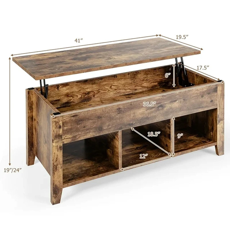 Table basse à 4 pieds avec rangement Hairston