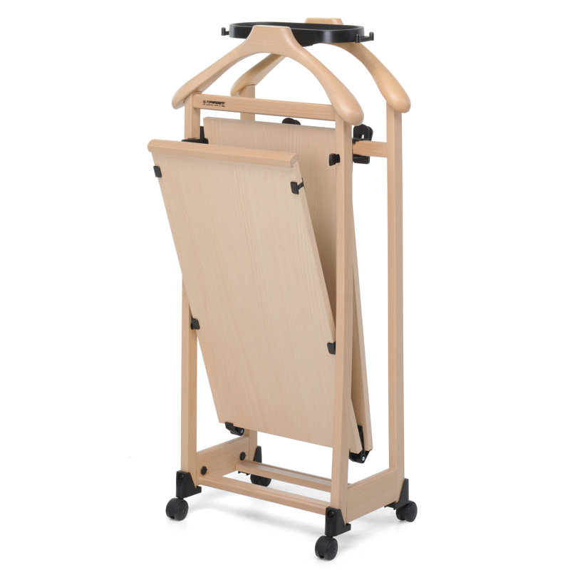 Solid Wood Freestanding Valet Stand, Natural
