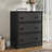 Modern Nightstand, 22.8" Wide Wood End Table With Fabric Drawers, Small Side Table For Bedroom, Black-67193601