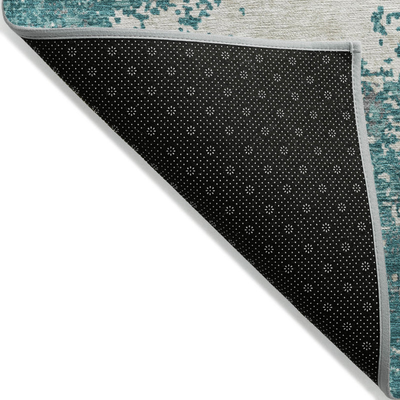  Machine Washable Indoor/Outdoor Chayden ACN1027 Black Rug, Rectangle 3' x 5'