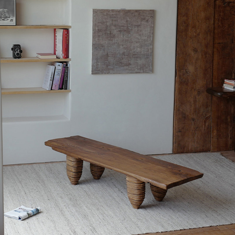 Table basse Wabi-sabi, H 13,38 po x L 55,11 po x l 19,68 po