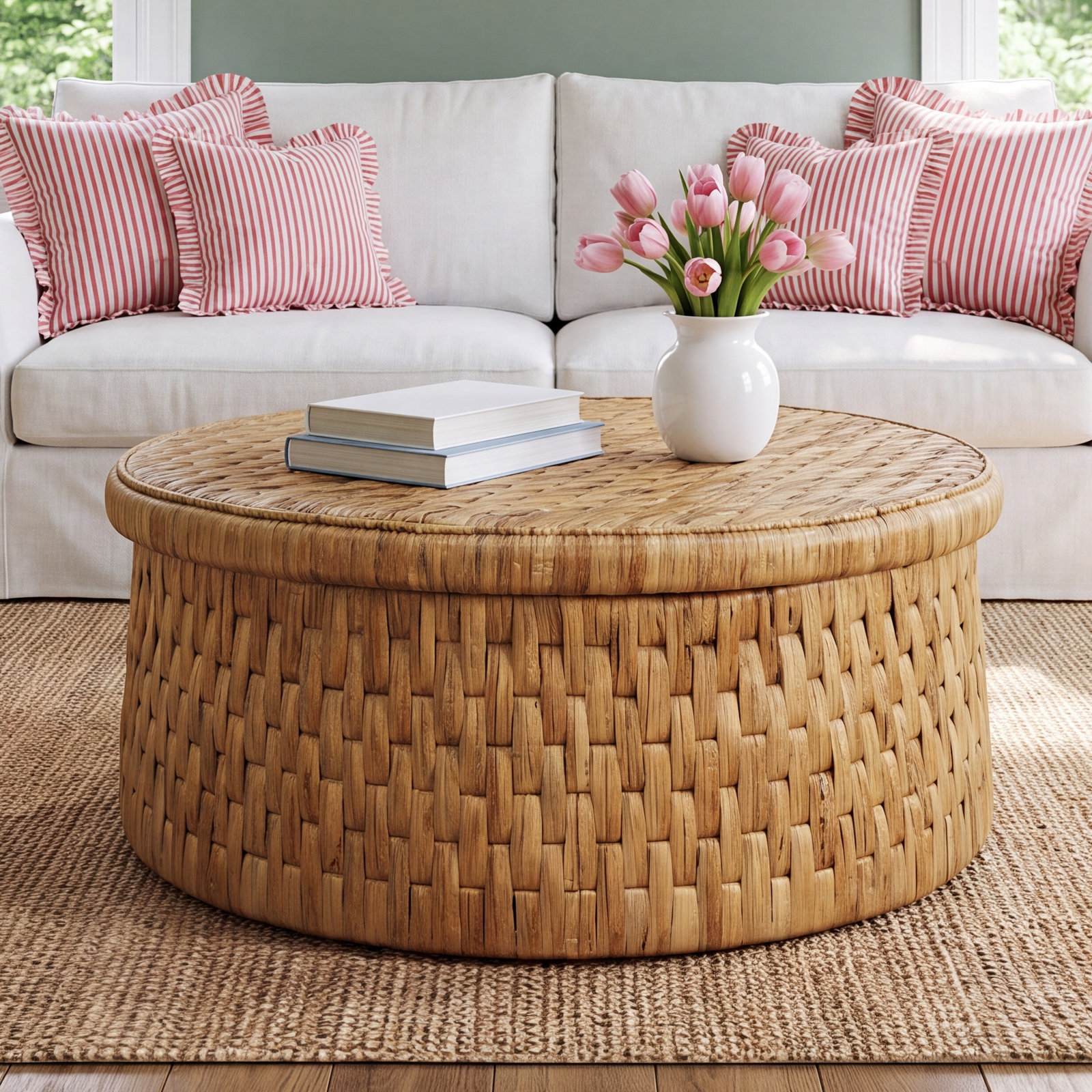 Vanessa 44" Drum Coffee Table