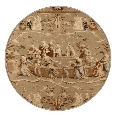 Tapis brun français lavable à la machine