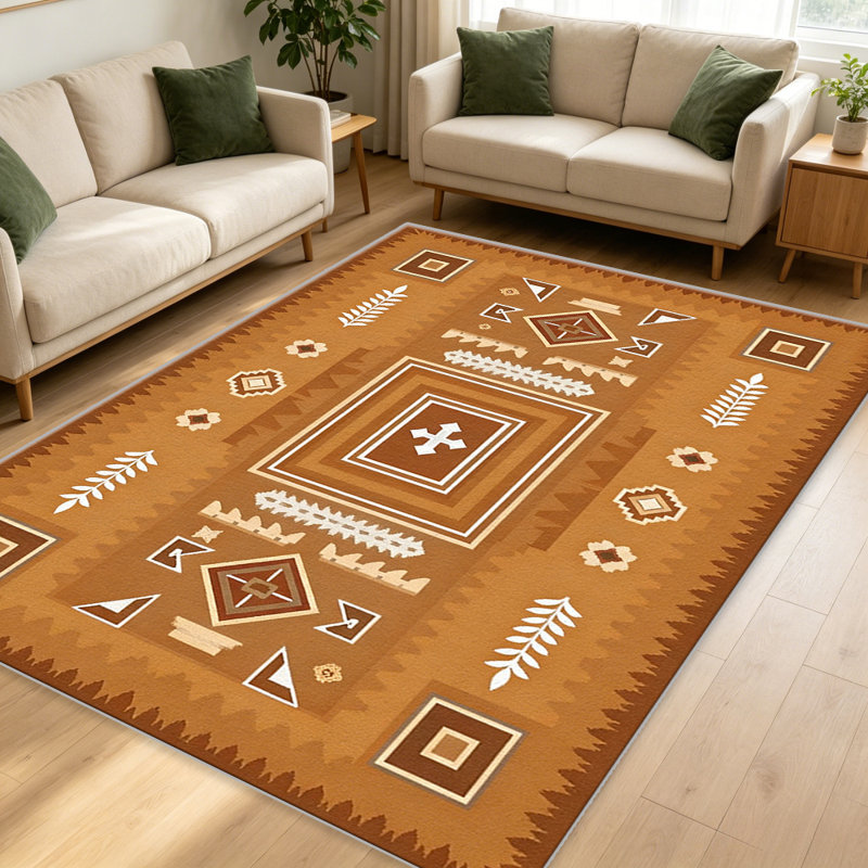 Orange Cross carpet-easy to clean, machine-washable, soft and comfortable; suitable for door mats, kitchens, living rooms, bedrooms, corridors, and laundry areas. Easy to clean, durable carpet for home decoration.