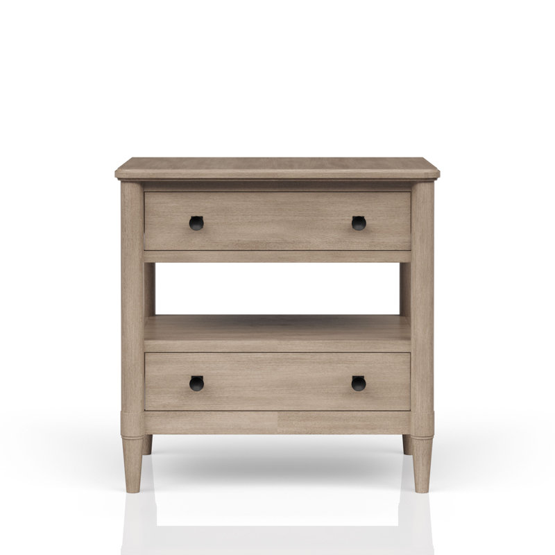 Table de chevet 2 tiroirs Dana Heights, Beige