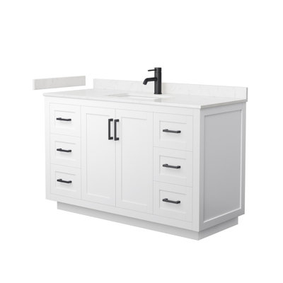 Miranda 54" Freestanding Single Bathroom Vanity with Cultured Marble Top