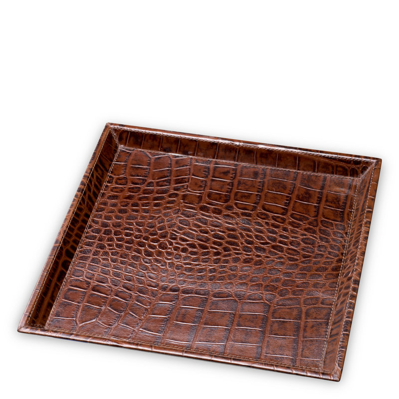 Scaleo Leather Decorative Tray