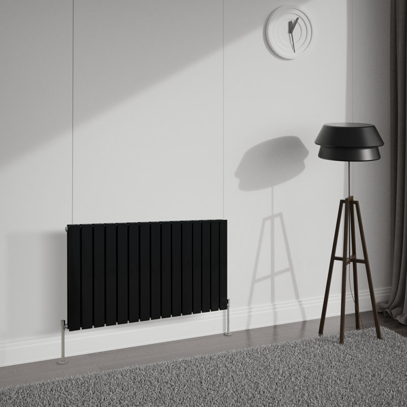 Shonda Horizontal Double Flat Panel Radiator, Normal Black, 60cm H x 102cm W