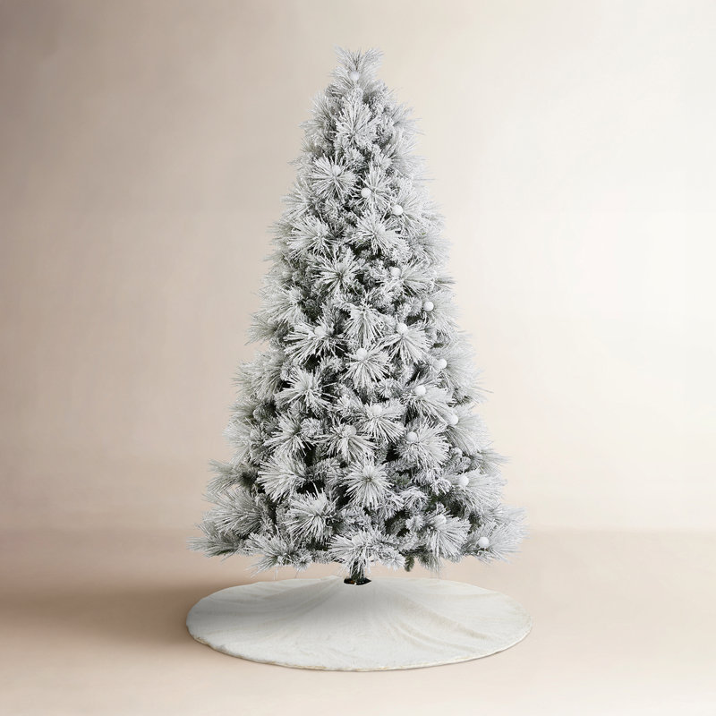 Arbre de Noël enneigé avec pin, 7.5'