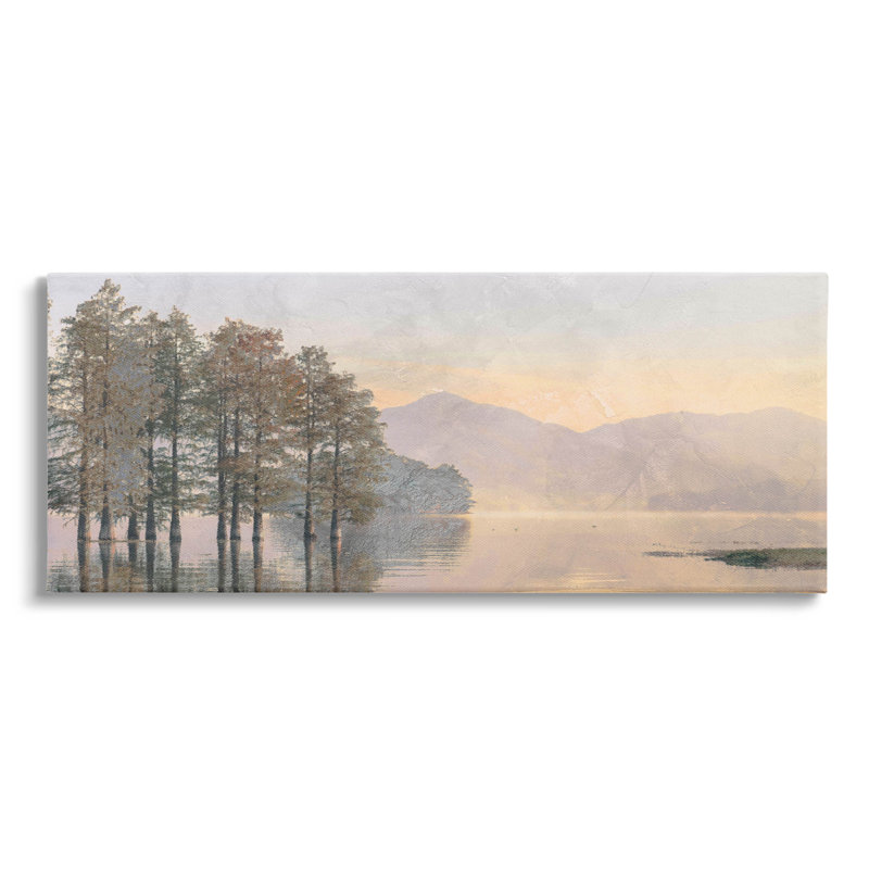 Art de giclée de montagne, reflet de l'eau par Lil 'Rue, H 10 po x l 24 po x P 1,5 po, Estampe numérique Farmhouse
