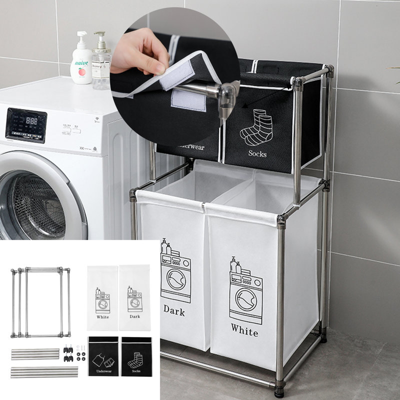 Fabric Rolling Laundry Hamper