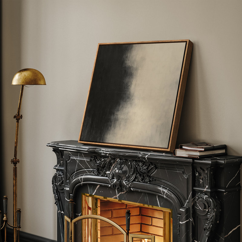 Art mural encadré abstrait rétro antique classique pour chambre à coucher, Naturel, H 16 po x l 16 po