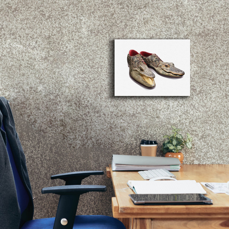 Toile épique Graffiti «Alligator Shoes» par John Hovenstine, 16 po x 12 po