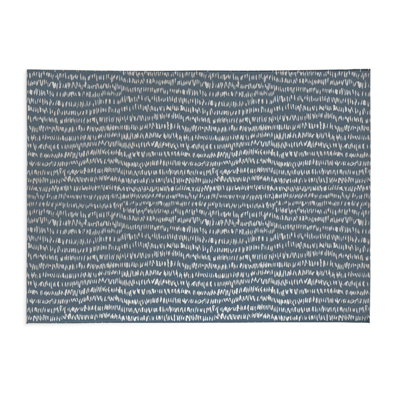 Tapis de cuisine Crop Row, Bleu, Rectangle 5 pi x 7 pi