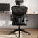 Cadell Ergonomic Office Chair, Home Office Desk Chairs with Lumbar Support, 3D Headrest and Flip Up Arms, Rockable Swivel