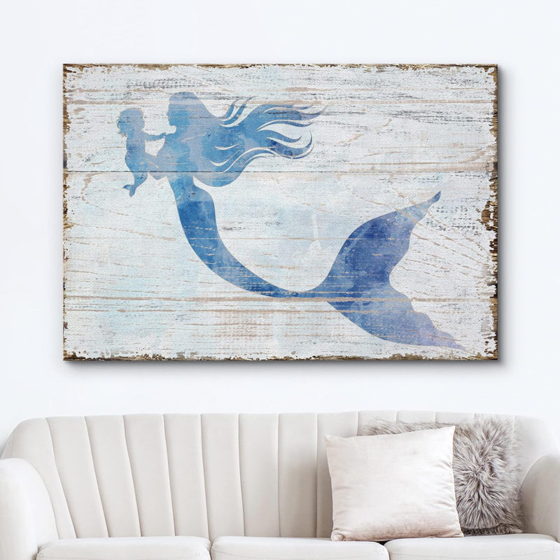 «Silhouettes Mermaid Baby Silhouettes» sur toile