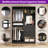 Freestanding Closet System with Drawers and Mirror-307756265