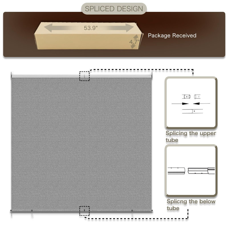 Pare-soleil d'extérieur avec protection UV, H 8 pi x l 8 pi, Gris
