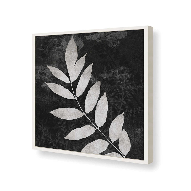 Impression sur bois «Silver Branch» par Dogwood, L 20 po x H 20 po, Impression encadrée, Blanc