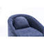 Ensemble de 1 fauteuil de salle à manger en chenille avec coussin de dossier et roues universelles-774545487