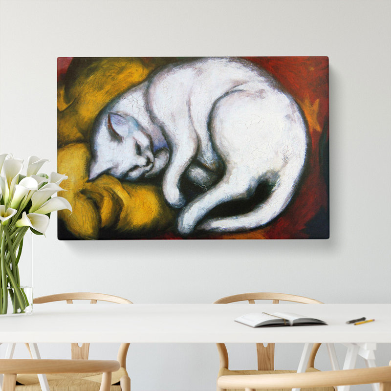 Sleeping Cat by Franz Marc - Wrapped Canvas, 35cm H x 50cm W x 3cm D
