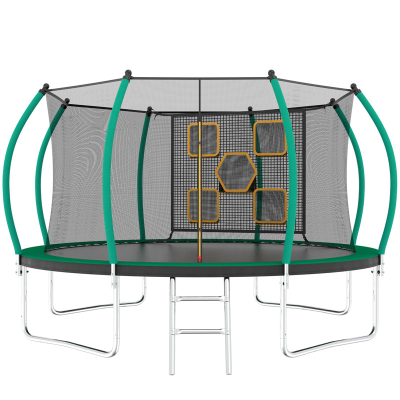 Trampoline pour enfants, Noir/vert
