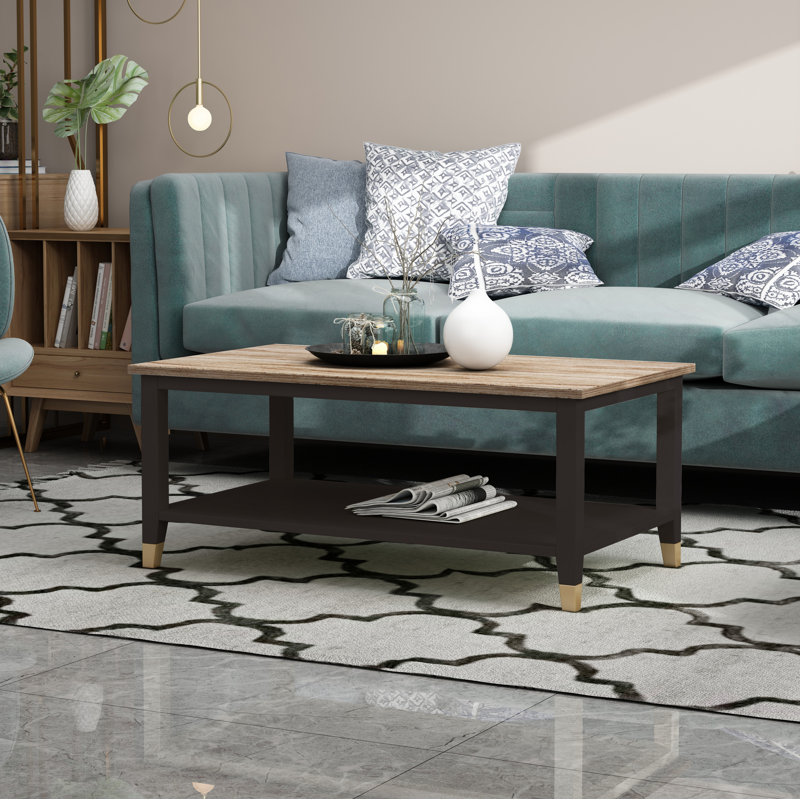 Coffee Table, Light Wood/Dark Gray