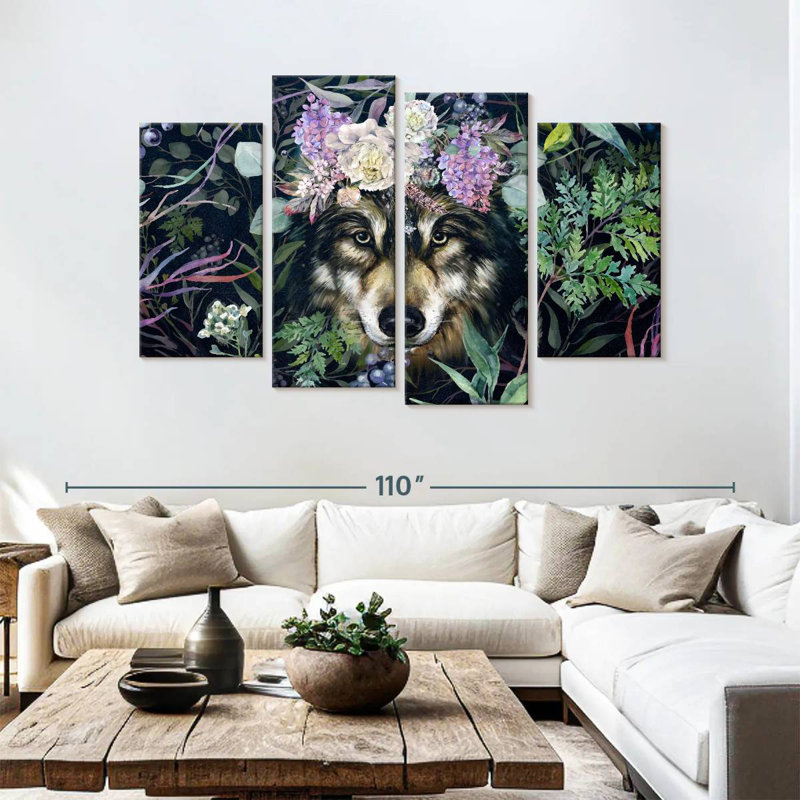 Couronne florale de loup