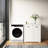 Laundry Cabinet With Removable Liner Bags - Keep Clothes Neat And Tidy White Wooden Hamper 15Mm Particle Board 3Mm Partition Separate Categories