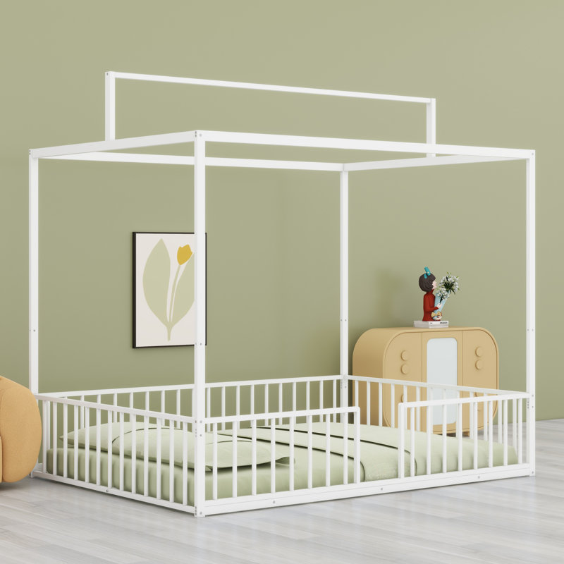 Lit sur pied Montessori, Lit double, Blanc