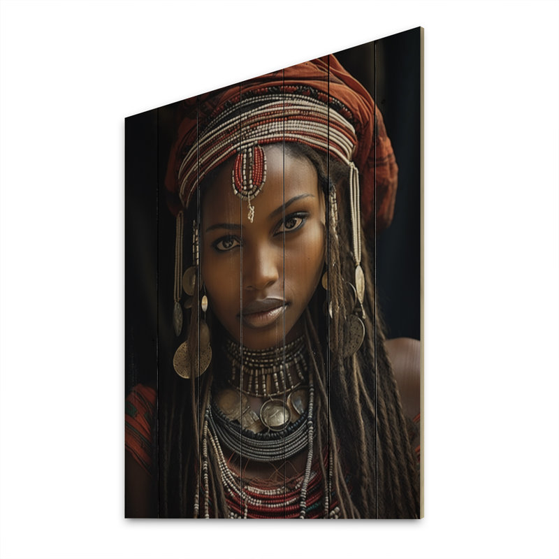 Irmtraut, tribus d'Afrique, Samburu, Kenya I sur impression sur bois, H 20 po x l 10 po x P 0,78 po