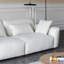 Canapé modulaire 100,39 po en polyester blanc