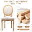 Chaise de salle à manger rembourrée en velours de style rétro (ensemble de 2)-1085376241