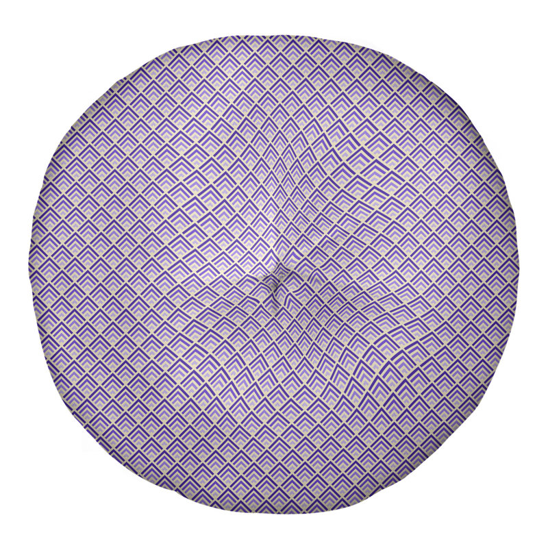 Coussin de sol géométrique Katelyn Elizabeth, 30 po x 30 po, Mauve clair