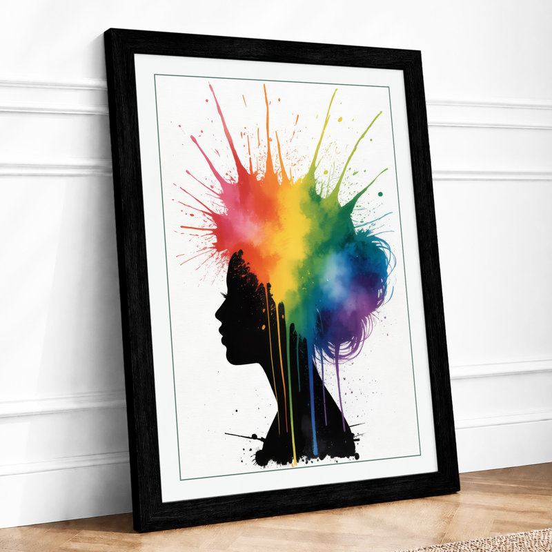Mind in Bloom Modern - Framed Print, Black, A4 - 29.7 x 21.0 cm