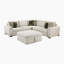 Canapé modulaire moderne et contemporain de 107,5 po en microfibre Orrin avec lit escamotable, repose-pieds, sièges confortables et 6 coussins.