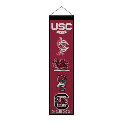 NCAA South Carolina Gamecocks Heritage Banner Wall Decor | 8 x 32