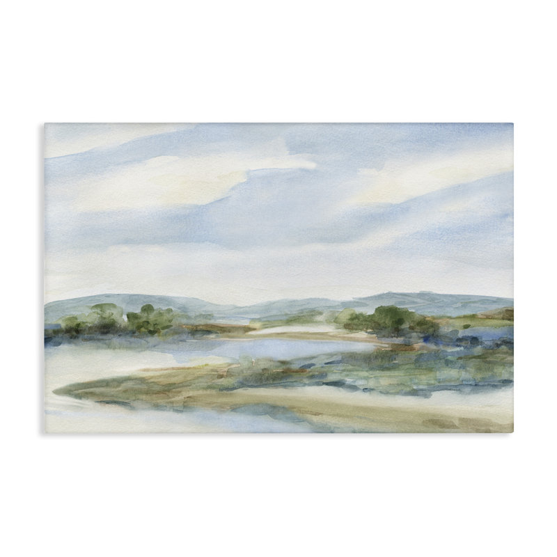 «River Bend Scenery», art mural sur toile par Carol Robinson, H 16 po x l 24 po