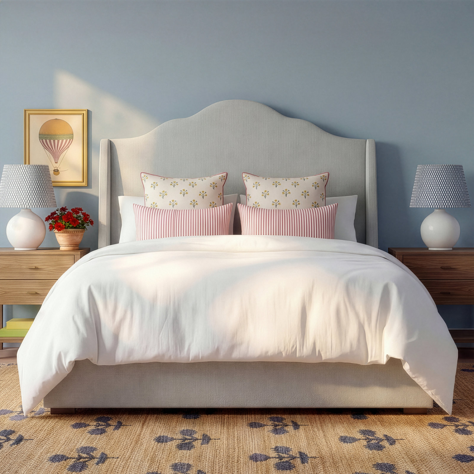 Evonna Wingback Bed