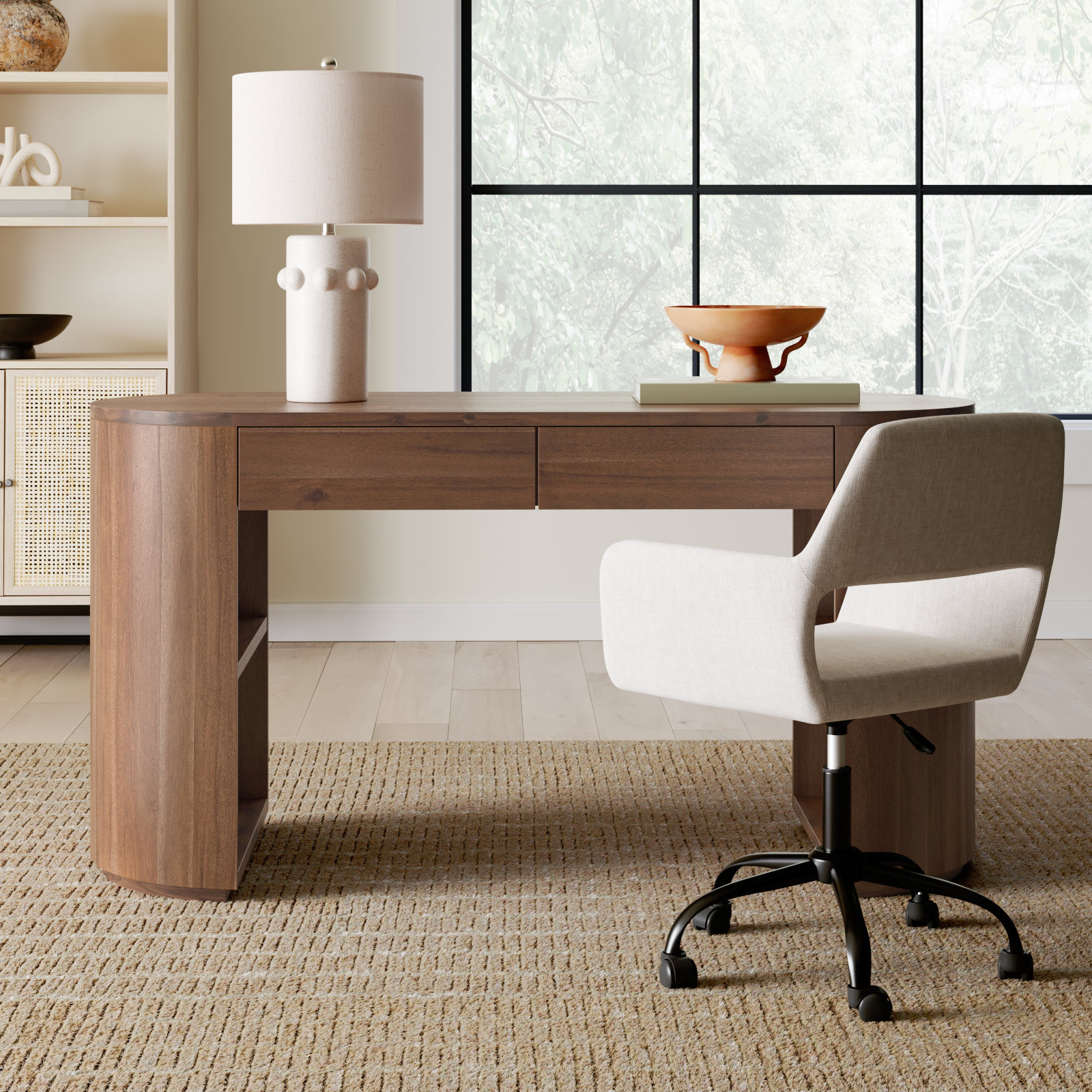 Lillian Writing Desk, Caramel Brown