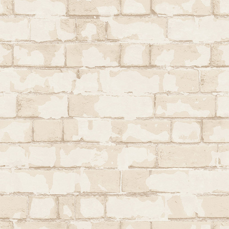 Steampunk 10m L x 53cm W Brick, Wood and Stone Roll Wallpaper, Beige