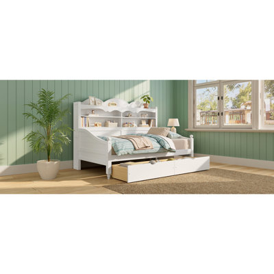 Retro Style Daybed With Storage Drawers