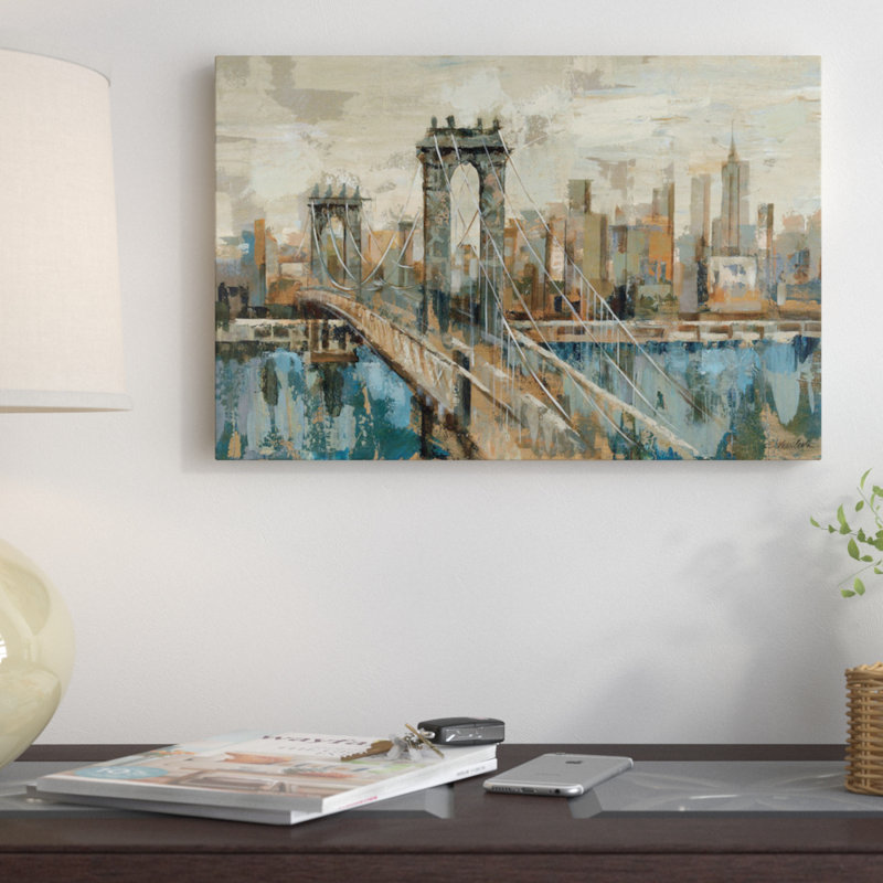 « new york view » par silvia vassileva,, reproduction d’art sur toile tendue, H 18 po x l 26 po x P 1,5 po