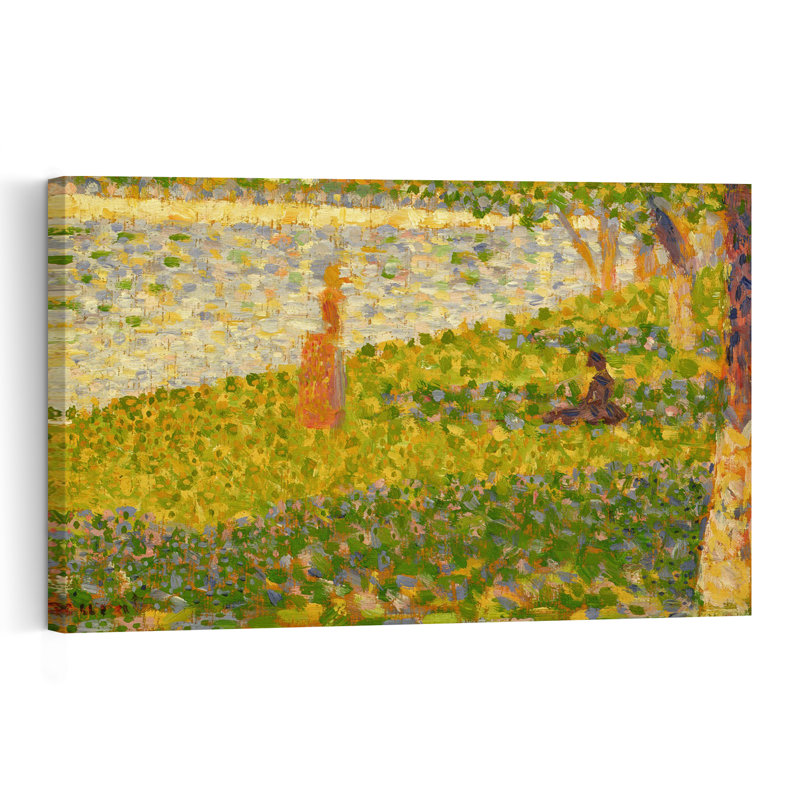 Women On The River Bank, Study For La Grande Jatte, C.1885-86 Abstract Contemporary City Architecture Wall Art Print 1 Piece Wrapped Canvas Wall Art