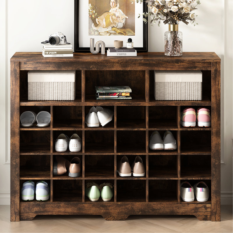 Rustic Brown Shoe Storage, 24 , Contemporary For Home Modern Cabinet, Hue Living Room, Hallway, Rustic Brown